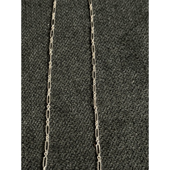Vintage Sterling Silver Paperclip Chain Necklace 20.5" 925 #350 - Picture 5 of 6
